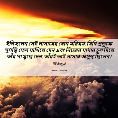 Picture 06 - যোহন 11:2 BENIRV - ইনি হলেন সেই - Bible Verse Picture