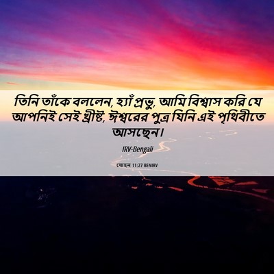 Picture 06 - যোহন 11:27 BENIRV - তিনি তাঁকে বললেন, - Bible Verse Picture