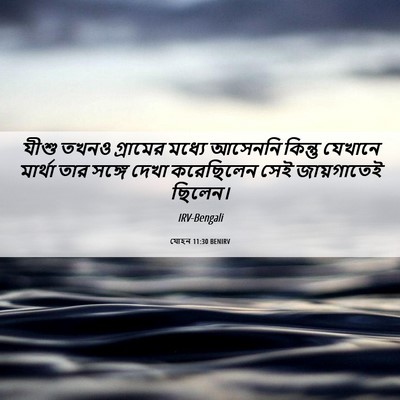 Picture 06 - যোহন 11:30 BENIRV - যীশু তখনও গ্রামের - Bible Verse Picture