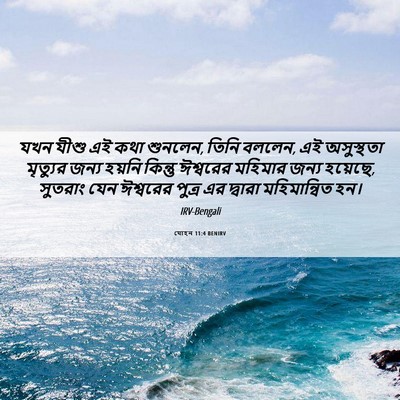 Picture 06 - যোহন 11:4 BENIRV - যখন যীশু এই কথা - Bible Verse Picture