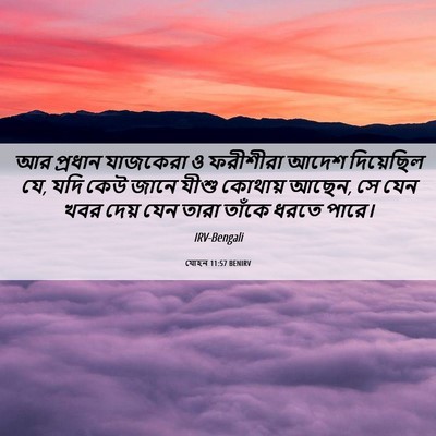 Picture 06 - যোহন 11:57 BENIRV - আর প্রধান যাজকেরা - Bible Verse Picture