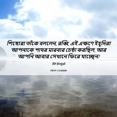 Picture 06 - যোহন 11:8 BENIRV - শিষ্যেরা তাঁকে - Bible Verse Picture
