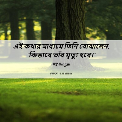 Picture 06 - যোহন 12:33 BENIRV - এই কথার মাধ্যমে - Bible Verse Picture