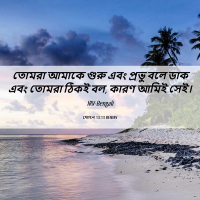 Picture 06 - যোহন 13:13 BENIRV - তোমরা আমাকে গুরু - Bible Verse Picture