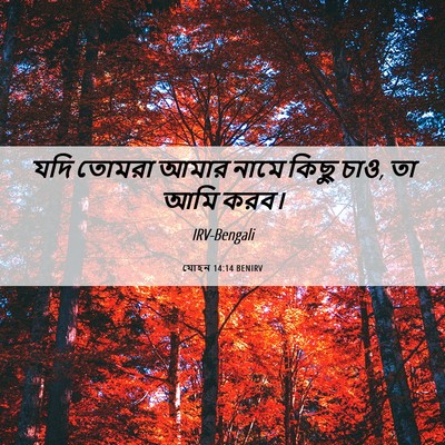 Picture 06 - যোহন 14:14 BENIRV - যদি তোমরা আমার - Bible Verse Picture