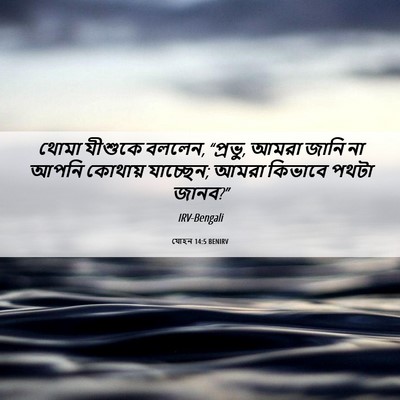Picture 06 - যোহন 14:5 BENIRV - থোমা যীশুকে বললেন, - Bible Verse Picture