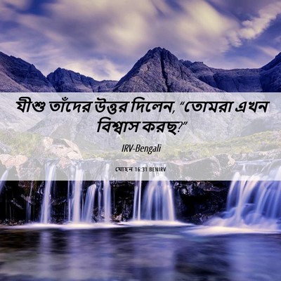 Picture 06 - যোহন 16:31 BENIRV - যীশু তাঁদের উত্তর - Bible Verse Picture