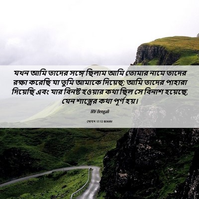 Picture 06 - যোহন 17:12 BENIRV - যখন আমি তাদের - Bible Verse Picture