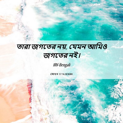 Picture 06 - যোহন 17:16 BENIRV - তারা জগতের নয়, - Bible Verse Picture