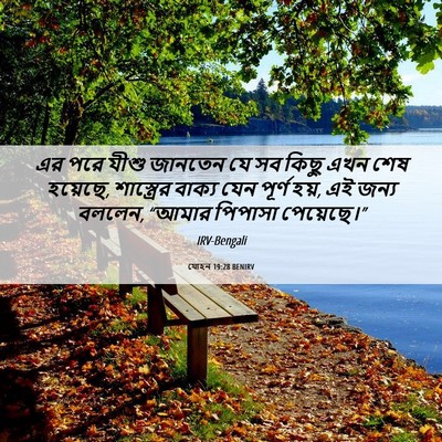 Picture 06 - যোহন 19:28 BENIRV - এর পরে যীশু জানতেন - Bible Verse Picture