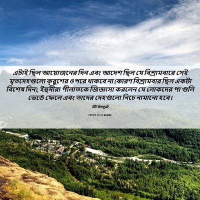 Picture 06 - যোহন 19:31 BENIRV - এটাই ছিল আয়োজনের - Bible Verse Picture