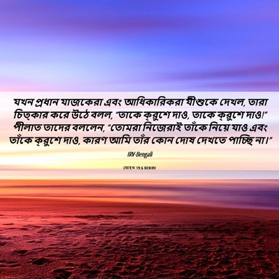 Picture 06 - যোহন 19:6 BENIRV - যখন প্রধান - Bible Verse Picture
