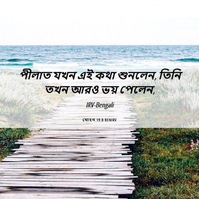 Picture 06 - যোহন 19:8 BENIRV - পীলাত যখন এই কথা - Bible Verse Picture