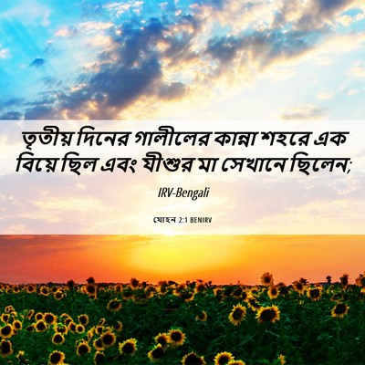 Picture 06 - যোহন 2:1 BENIRV - তৃতীয় দিনের - Bible Verse Picture