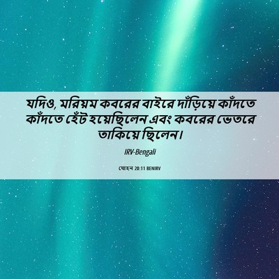 Picture 06 - যোহন 20:11 BENIRV - যদিও, মরিয়ম কবরের - Bible Verse Picture