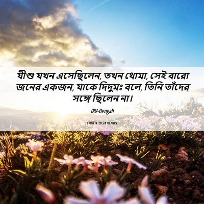 Picture 06 - যোহন 20:24 BENIRV - যীশু যখন এসেছিলেন, - Bible Verse Picture