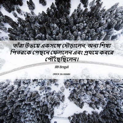 Picture 06 - যোহন 20:4 BENIRV - তাঁরা উভয়ে - Bible Verse Picture