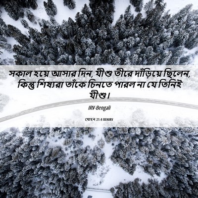 Picture 06 - যোহন 21:4 BENIRV - সকাল হয়ে আসার দিন, - Bible Verse Picture
