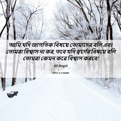 Picture 06 - যোহন 3:12 BENIRV - আমি যদি জাগতিক - Bible Verse Picture