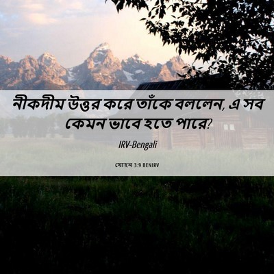Picture 06 - যোহন 3:9 BENIRV - নীকদীম উত্তর করে - Bible Verse Picture
