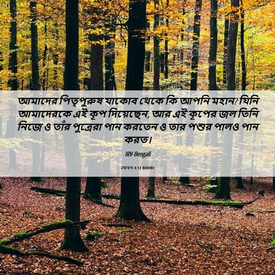 Picture 06 - যোহন 4:12 BENIRV - আমাদের পিতৃপুরুষ - Bible Verse Picture