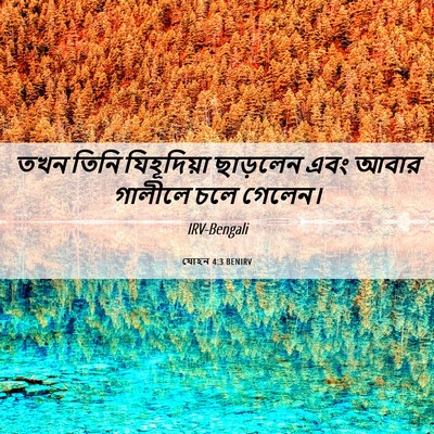 Picture 06 - যোহন 4:3 BENIRV - তখন তিনি - Bible Verse Picture