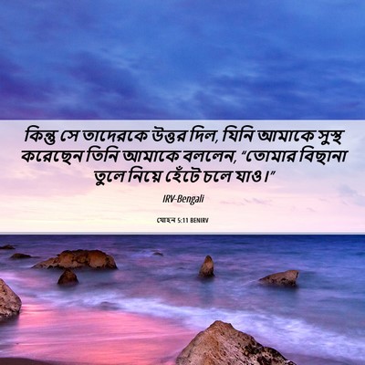 Picture 06 - যোহন 5:11 BENIRV - কিন্তু সে তাদেরকে - Bible Verse Picture