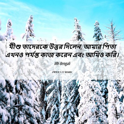 Picture 06 - যোহন 5:17 BENIRV - যীশু তাদেরকে - Bible Verse Picture