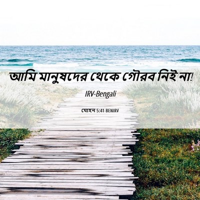 Picture 06 - যোহন 5:41 BENIRV - আমি মানুষদের থেকে - Bible Verse Picture