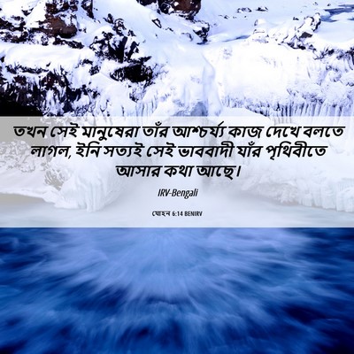 Picture 06 - যোহন 6:14 BENIRV - তখন সেই মানুষেরা - Bible Verse Picture