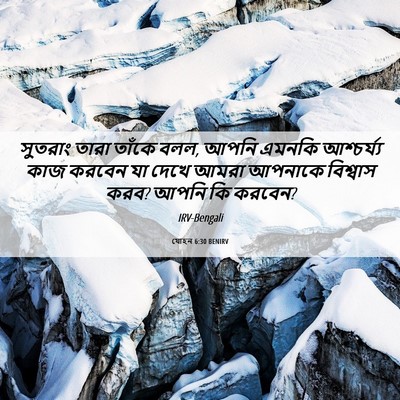 Picture 06 - যোহন 6:30 BENIRV - সুতরাং তারা তাঁকে - Bible Verse Picture