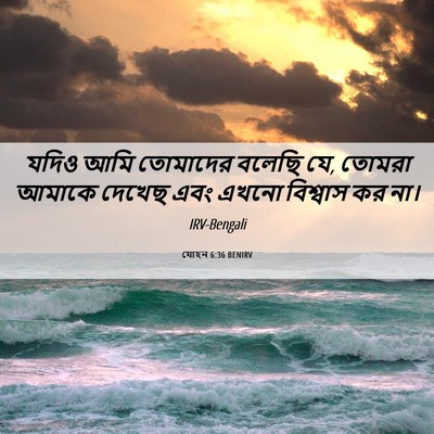 Picture 06 - যোহন 6:36 BENIRV - যদিও আমি তোমাদের - Bible Verse Picture