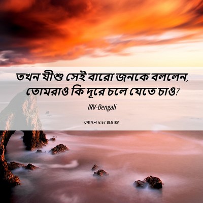 Picture 06 - যোহন 6:67 BENIRV - তখন যীশু সেই বারো - Bible Verse Picture