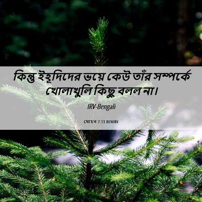 Picture 06 - যোহন 7:13 BENIRV - কিন্তু ইহূদিদের - Bible Verse Picture