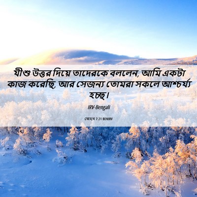 Picture 06 - যোহন 7:21 BENIRV - যীশু উত্তর দিয়ে - Bible Verse Picture