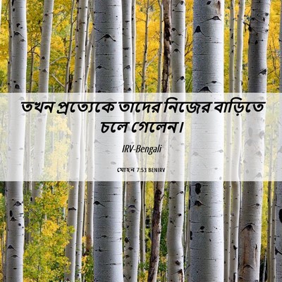 Picture 06 - যোহন 7:53 BENIRV - তখন প্রত্যেকে - Bible Verse Picture