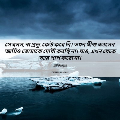 Picture 06 - যোহন 8:11 BENIRV - সে বলল, না প্রভু, - Bible Verse Picture