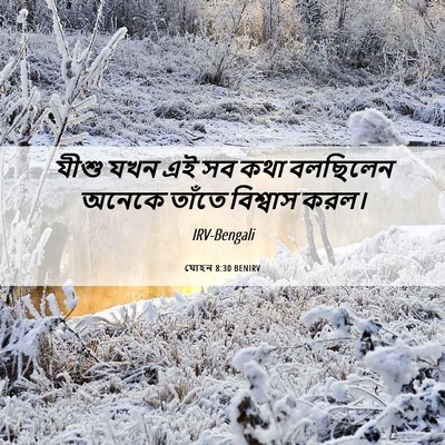Picture 06 - যোহন 8:30 BENIRV - যীশু যখন এই সব কথা - Bible Verse Picture