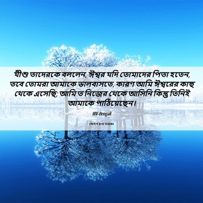Picture 06 - যোহন 8:42 BENIRV - যীশু তাদেরকে - Bible Verse Picture
