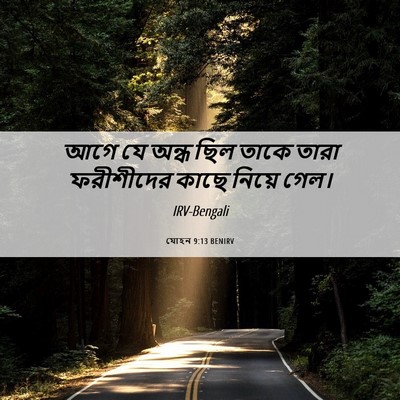 Picture 06 - যোহন 9:13 BENIRV - আগে যে অন্ধ ছিল - Bible Verse Picture