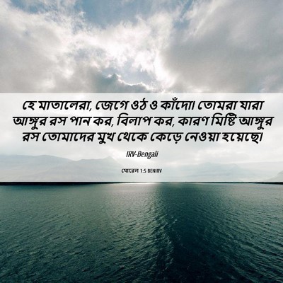 Picture 06 - যোৱেল 1:5 BENIRV - হে মাতালেরা, জেগে - Bible Verse Picture