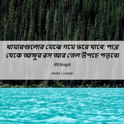 Picture 06 - যোৱেল 2:24 BENIRV - খামারগুলোর মেঝে - Bible Verse Picture