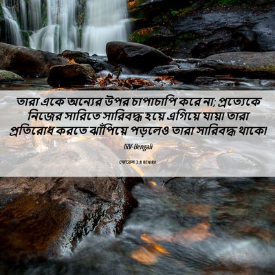 Picture 06 - যোৱেল 2:8 BENIRV - তারা একে অন্যের - Bible Verse Picture