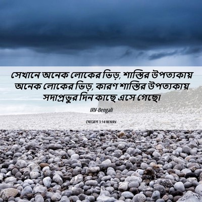 Picture 06 - যোৱেল 3:14 BENIRV - সেখানে অনেক লোকের - Bible Verse Picture