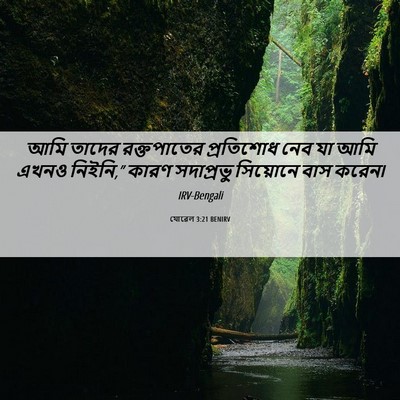 Picture 06 - যোৱেল 3:21 BENIRV - আমি তাদের - Bible Verse Picture
