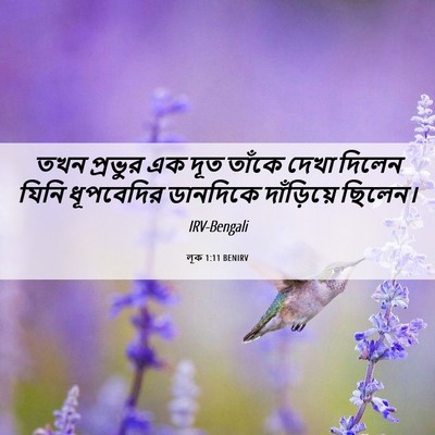 Picture 06 - লূক 1:11 BENIRV - তখন প্রভুর এক দূত - Bible Verse Picture