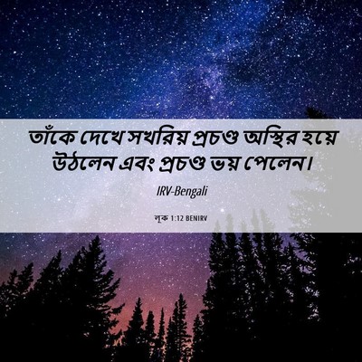 Picture 06 - লূক 1:12 BENIRV - তাঁকে দেখে সখরিয় - Bible Verse Picture
