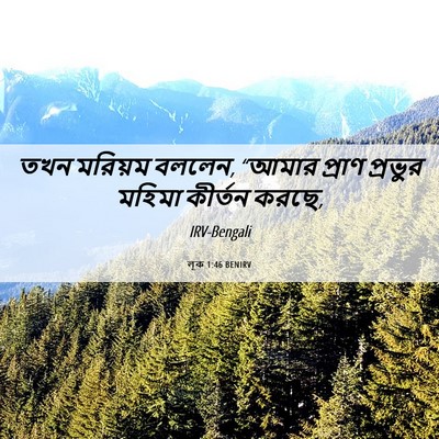 Picture 06 - লূক 1:46 BENIRV - তখন মরিয়ম বললেন, - Bible Verse Picture