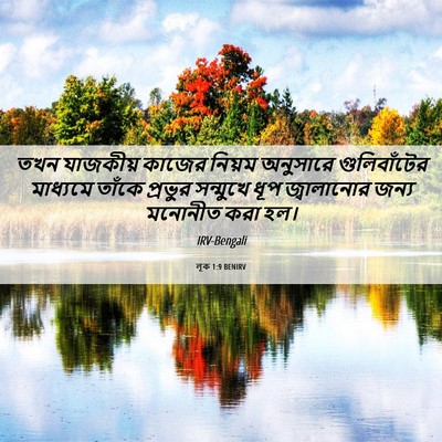 Picture 06 - লূক 1:9 BENIRV - তখন যাজকীয় কাজের - Bible Verse Picture