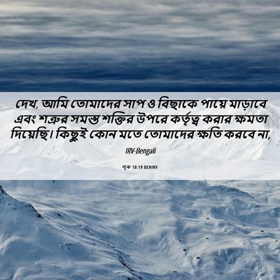 Picture 06 - লূক 10:19 BENIRV - দেখ, আমি তোমাদের - Bible Verse Picture